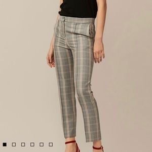 Maje straight checkered pants; for work & casual